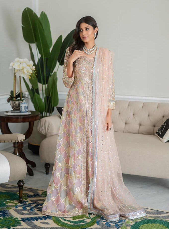 Hand Crafted Peshwas with Trouser & Dupatta