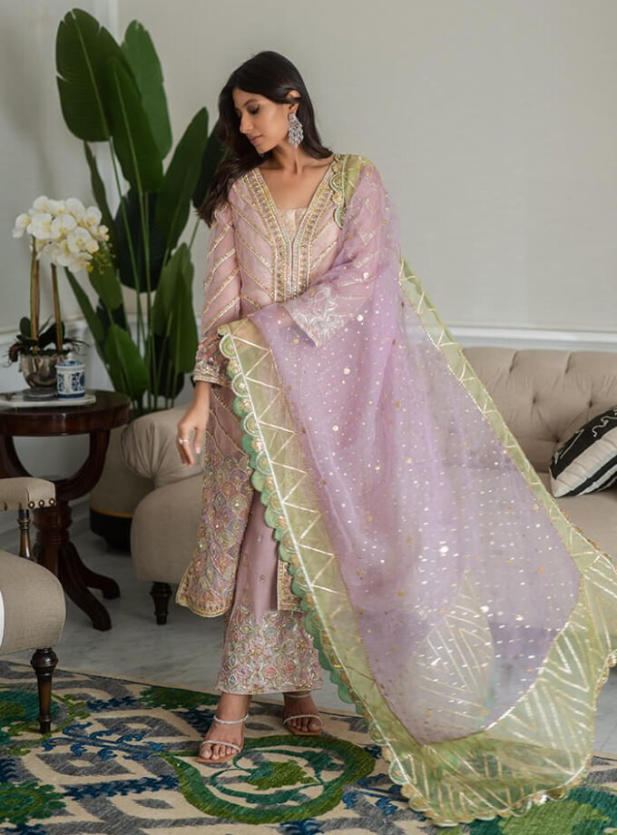 Kurta Style Kameez with Trouser & Dupatta