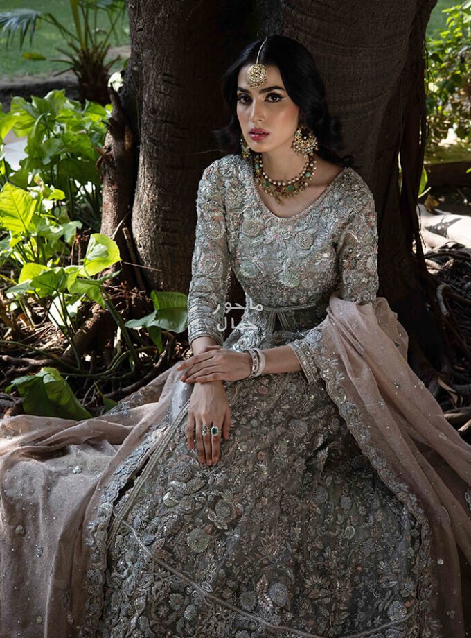 Tissue Shirt with Lehnga & Dupatta