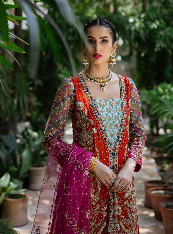 Hand-worked Kameez with Trouser & Dupatta