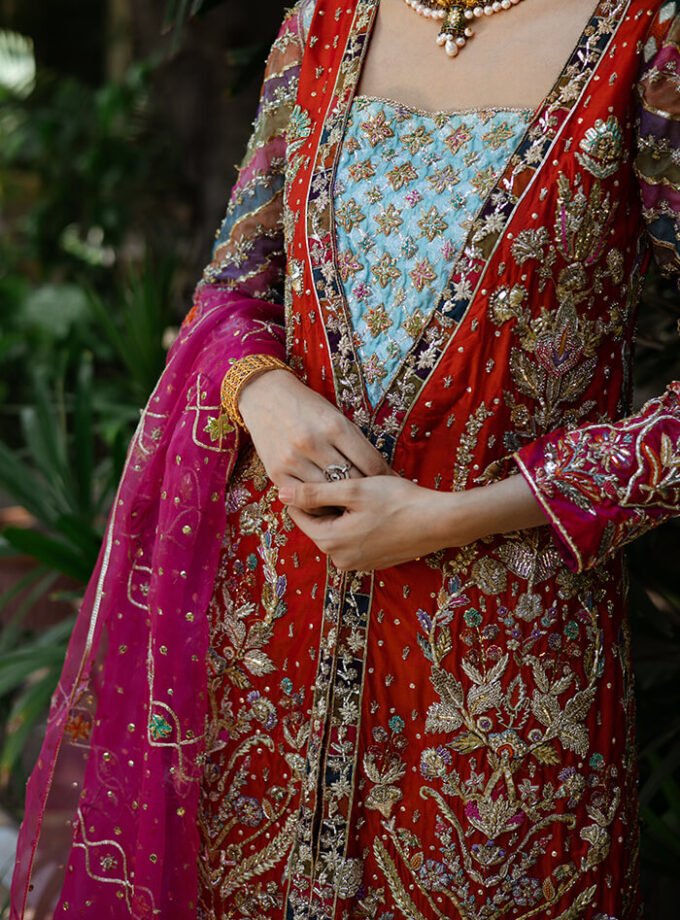 Hand-worked Kameez with Trouser & Dupatta