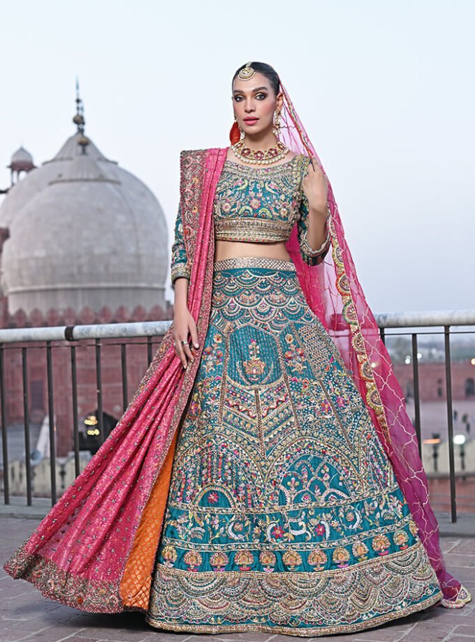 Teal Green Lehenga
