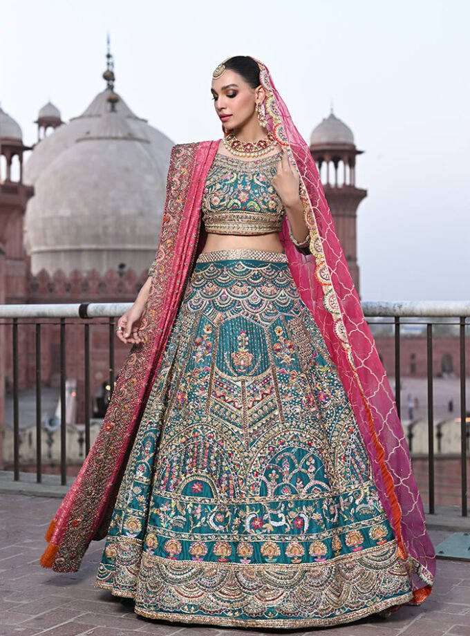 Teal Green Lehenga