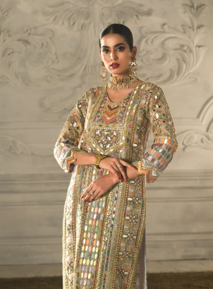 Hand Embroidered Long Kameez