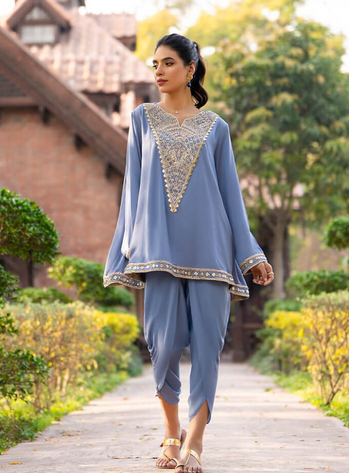 Short Silk Flared Shirt