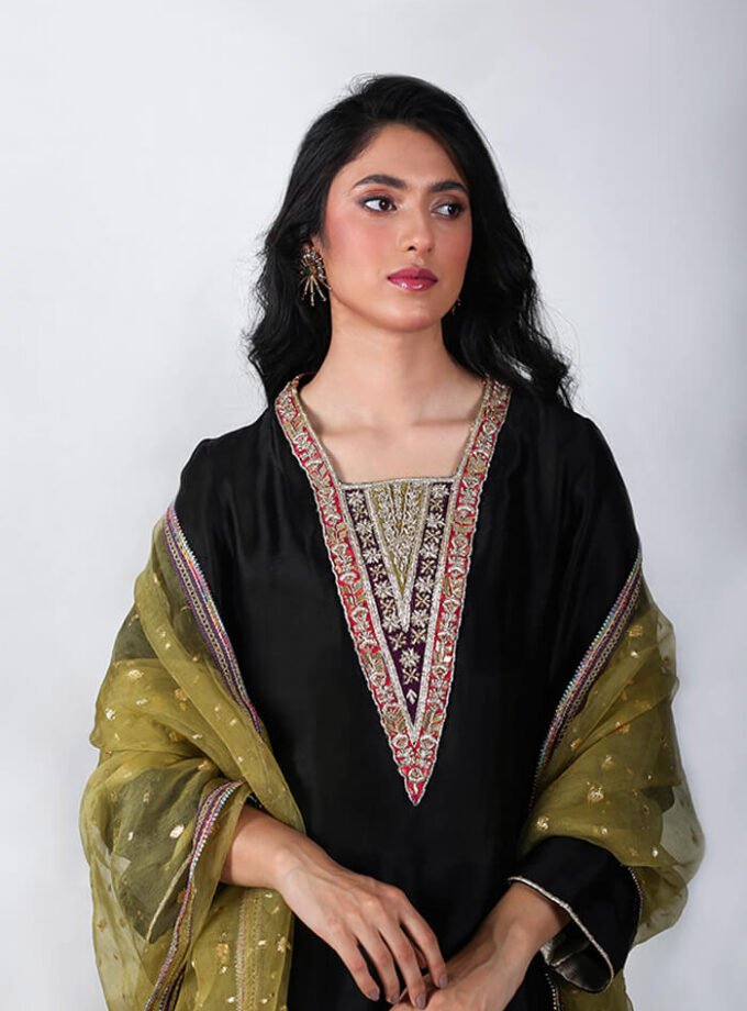 Black Organza Silk Shirt