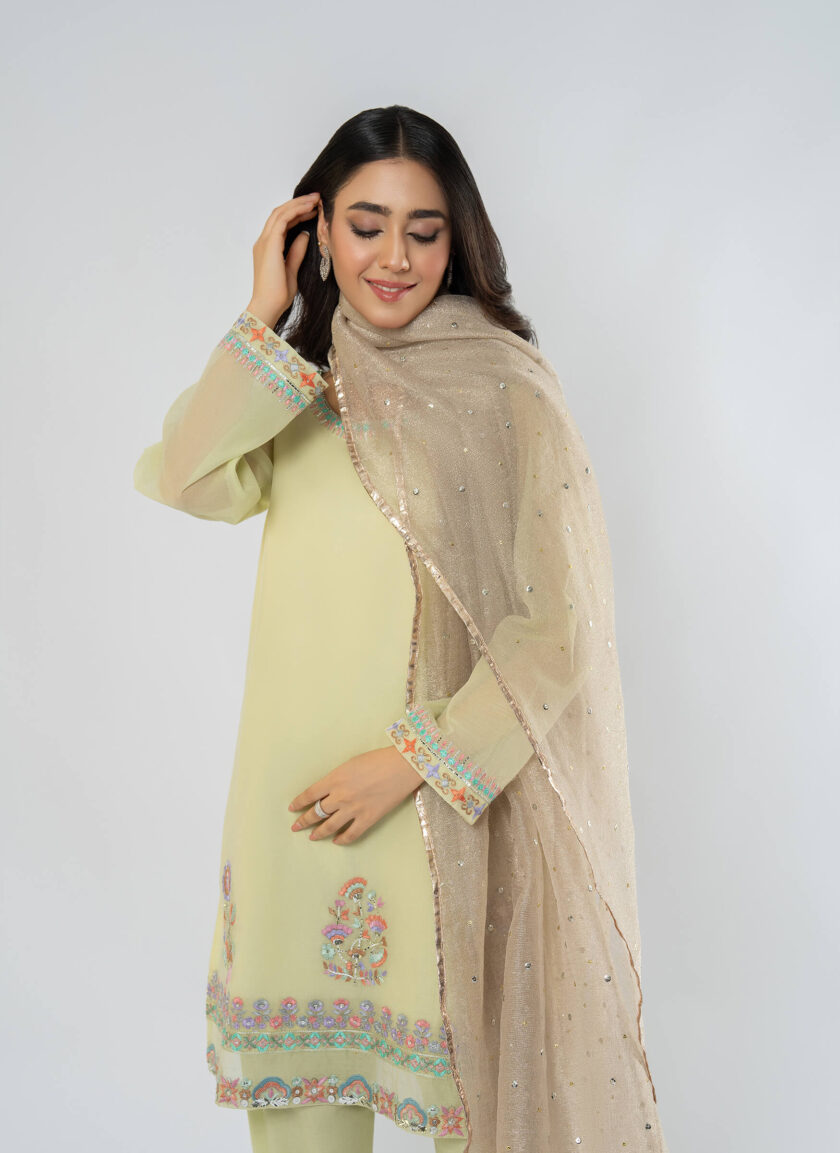 Shirt with Trouser & Dupatta - Image 4