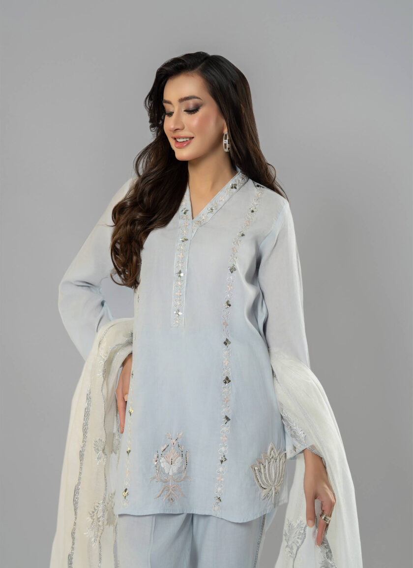 Shirt with Trouser & Dupatta - Image 4