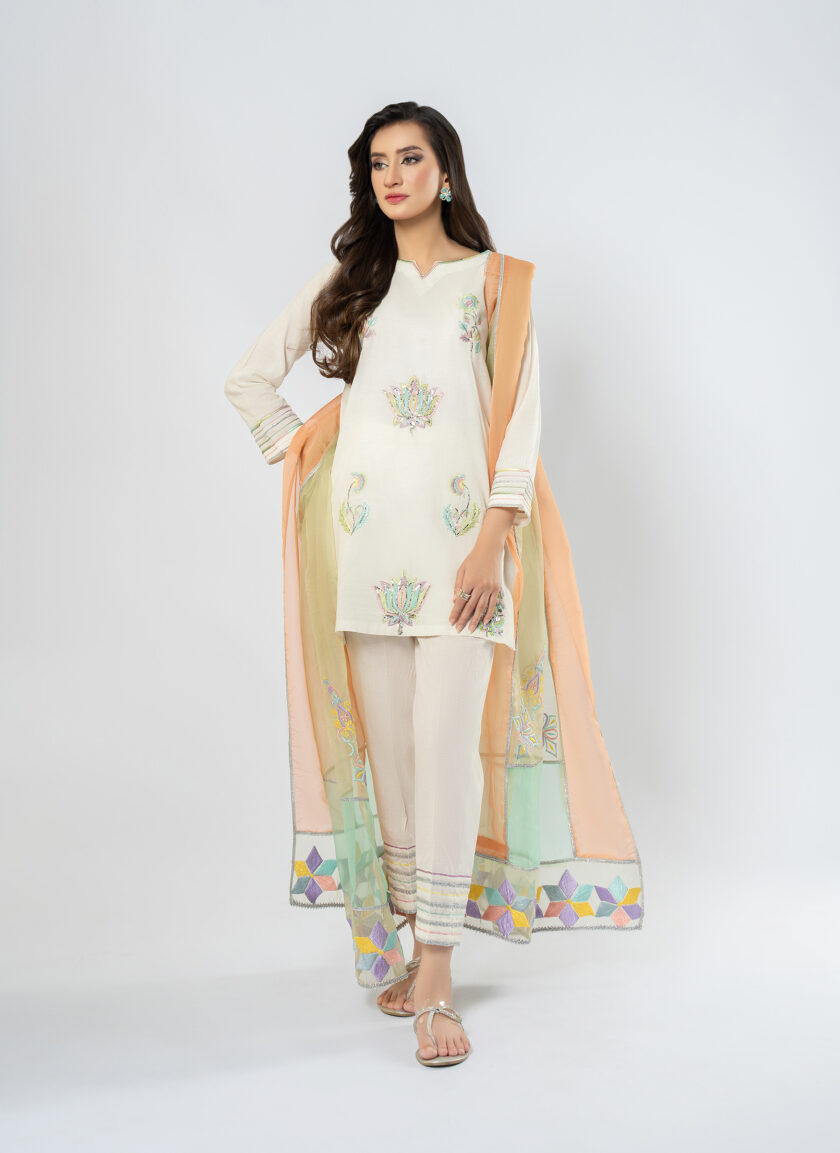 Shirt with Trouser & Dupatta