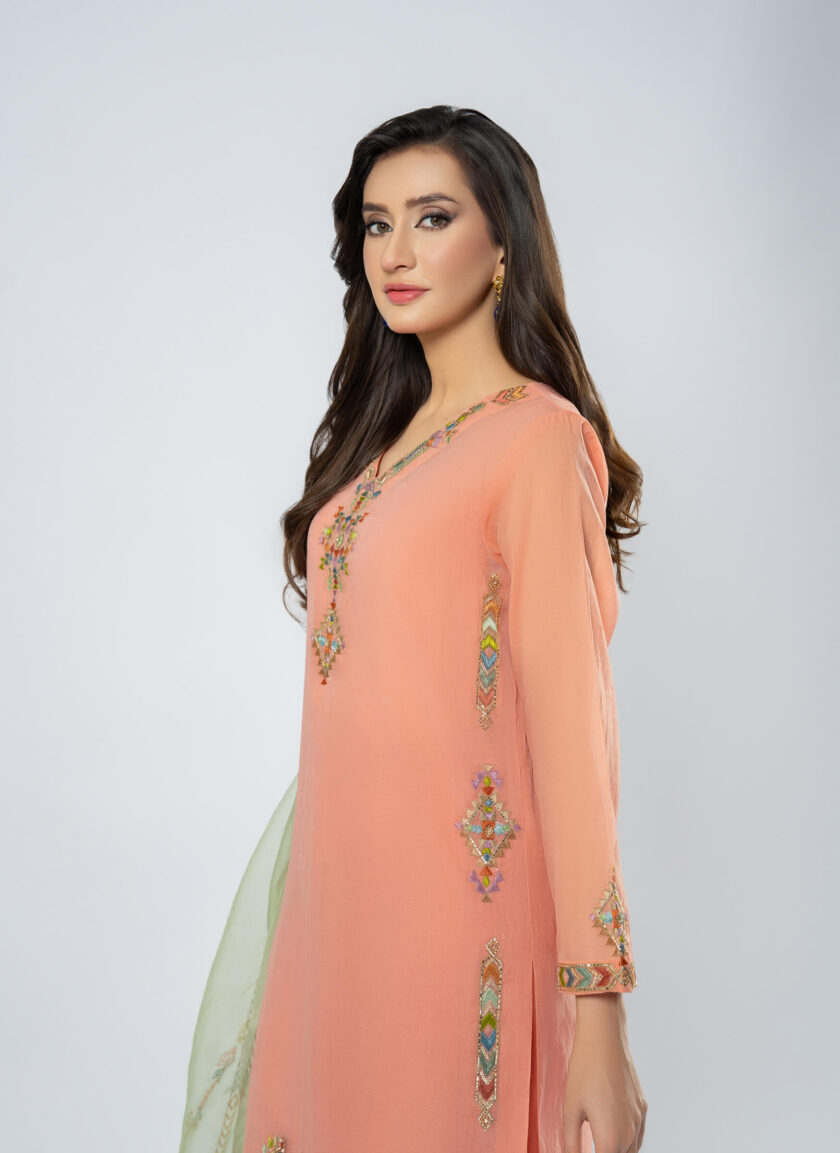 Shirt with Trouser & Dupatta - Image 2